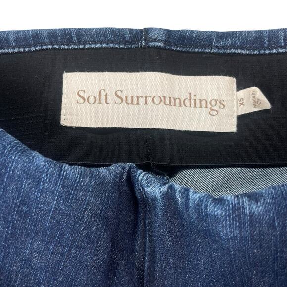 Soft Surroundings Ultimate Denim Pull-On Bootcut Jeans Womens XS Elastic Waist - Picture 4 of 12